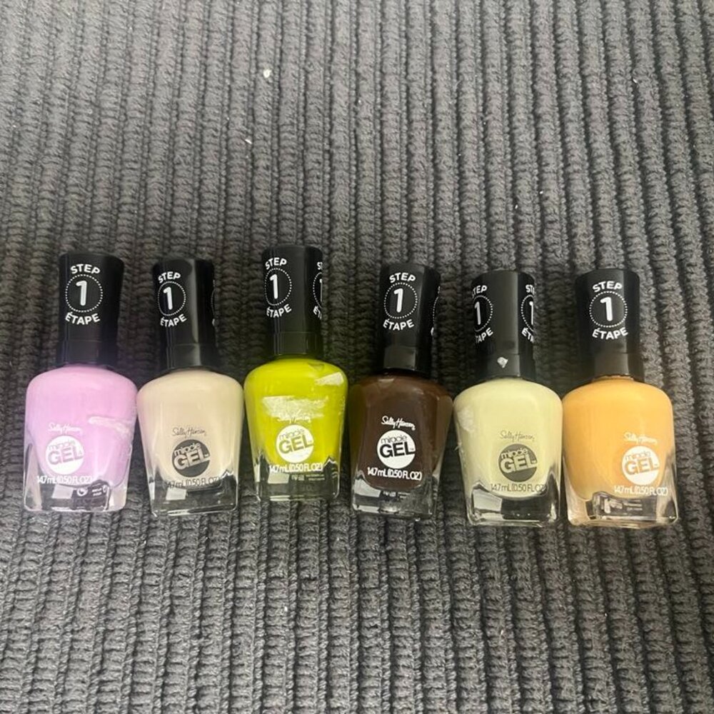 6 Brand New Sally Hansen Miracle Gel, Long Lasting, Gel-Like Formula, No UV Lamp